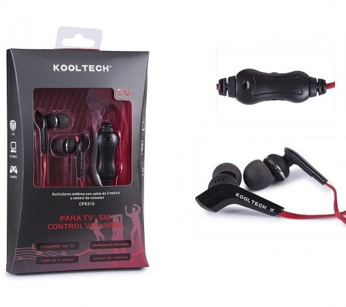 Auriculares peque os cable 5 mt