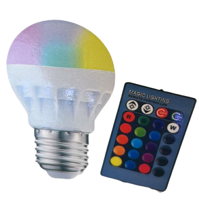 Bombilla LED RGB con mando 