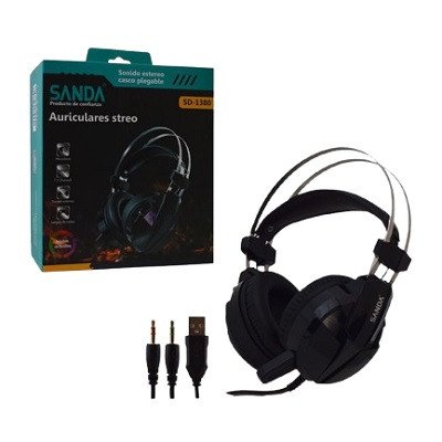 Cascos gamer estéreo con micro
