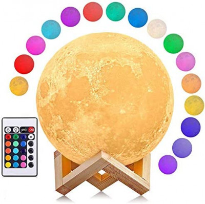 Lámpara luna con cambio de color y mando