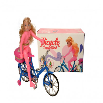 Muñeca en bicicleta