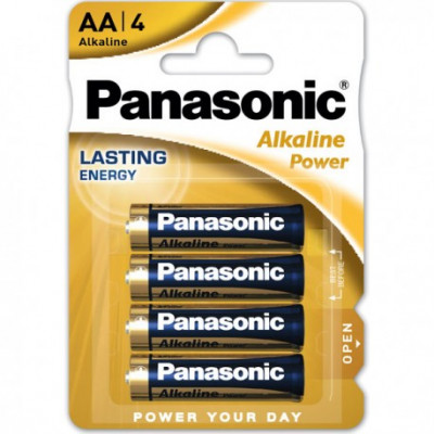 Blíster 4 pilas AA alcalinas Panasonic