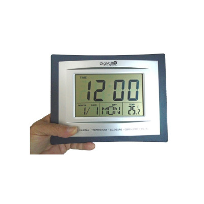 Reloj digital de pared cuadrado con fecha