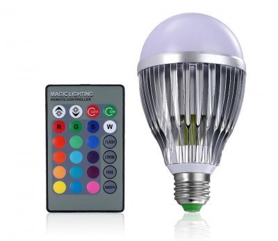 Bombilla cambio de colores con mando